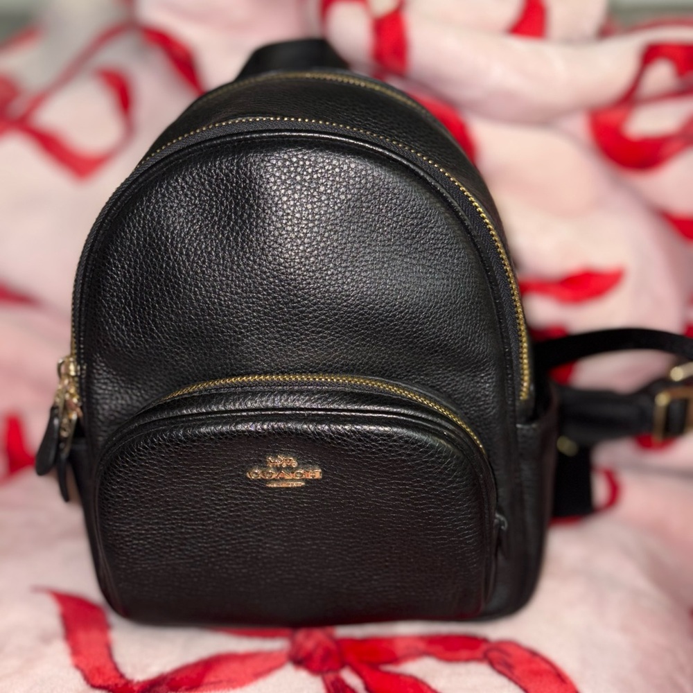Coach Black Mini Court Backpack